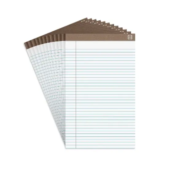TRU RED Notepad 8.5" x 14"  Wide Ruled White 50 Sheets/Pad TR59939 image {8}