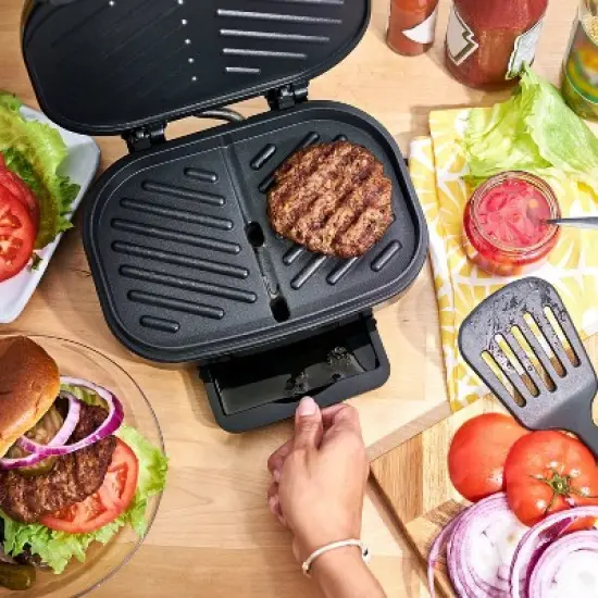 KitchenSmith 2 Burger Indoor Grill Black image {5}