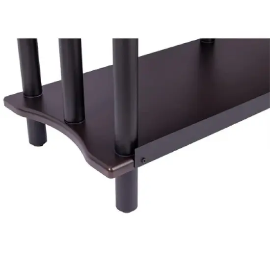 Monolith Double-Wide 3-Tier AV Stand Espresso 300LBS Weight Capacity Per Shelf Organize and Display AV Components Home Theater or Entertainment System image {4}