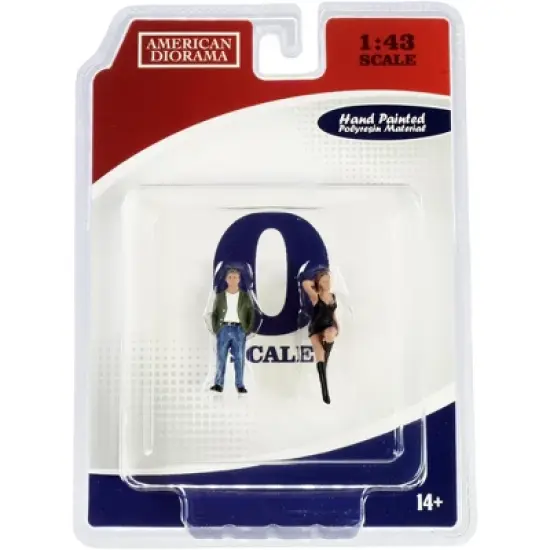 70s Style Two Figurines Set I for 1/43 Scale Models by American Diorama image {1}