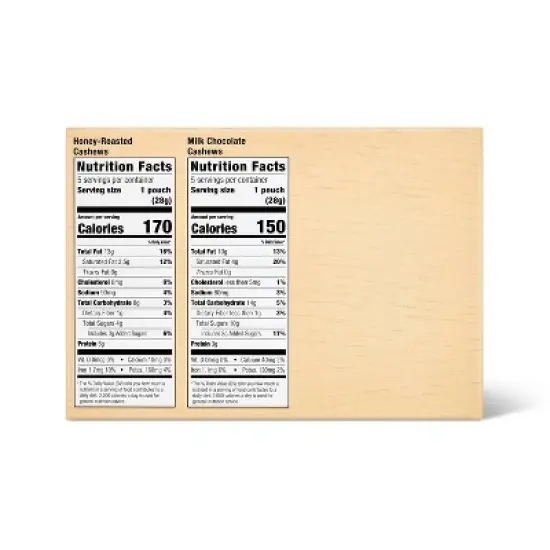 Honey Roasted Cashews & Milk Chocolate Cashews - 10oz/10ct - Good & Gather&trade; image {1}