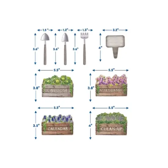Eureka&reg; Curiosity Garden Class Jobs Mini Bulletin Board Set image {3}