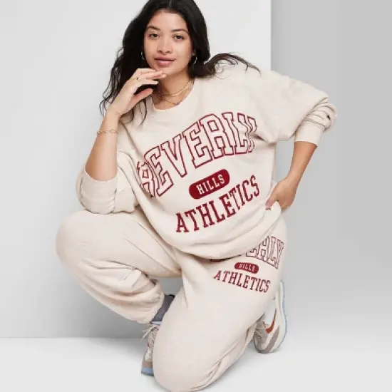 Women's Ascot + Hart Beverly Hills Graphic Pullover Sweatshirt - Beige image {6}