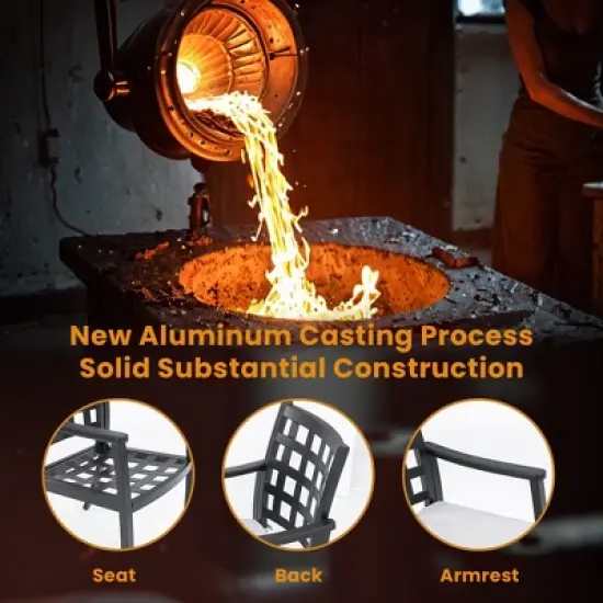 Christopher Knight Home Tracy Outdoor 7 Piece Aluminum Dining Set with Removable Sunbrella Cushions image {7}