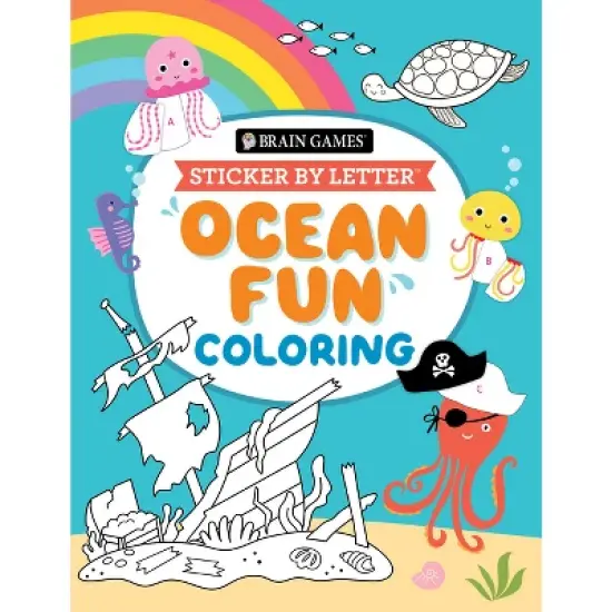 Brain Games - Sticker by Letter - Coloring: Ocean Fun - by  Publications International Ltd & Brain Games & New Seasons (Paperback) image {1}