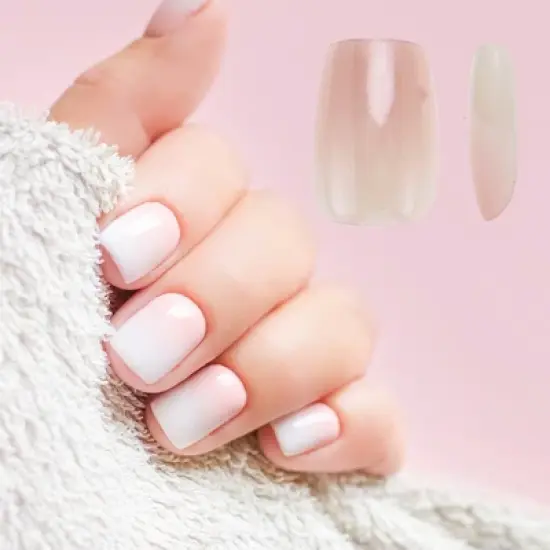 Unique Bargains Women's Full Coverage Fake Nails XS Light Pink 1 Pc image {3}