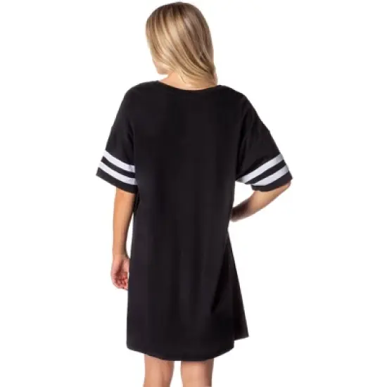 Disney Villains Womens' Ursula Maleficent Nightgown Pajama Shirt Dress Black image {1}