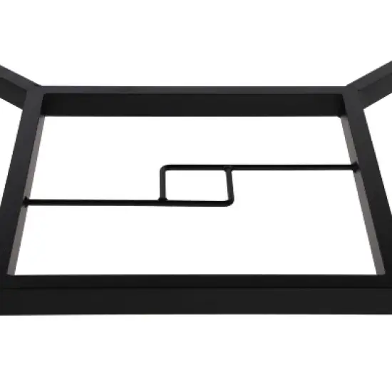 5pc Outdoor Set with Swivel Stools & Cushions & Square Metal Table - Captiva Designs image {11}