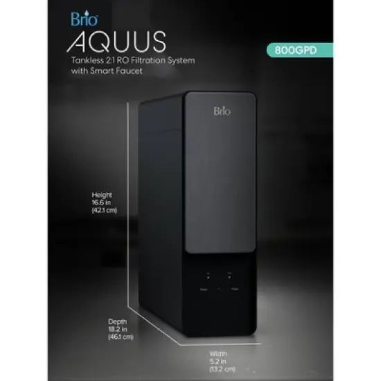 BRIO Tankless RO Reverse Osmosis Water Filtration System 800GPD image {4}