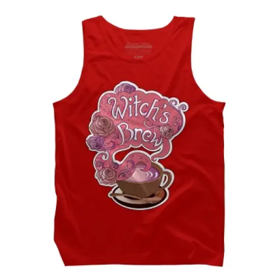 Men's Design By Humans Witch's Brew Cup of Coffee Pretty Halloween Concoction Shirt By TronicTees Tank Top image {4}