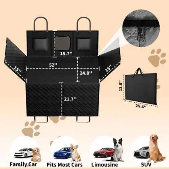 Dog Car Seat Cover For Back Seat image {7}
