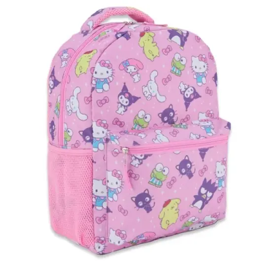 Hello Kitty Allover School Backpack - Hello Kitty, My Melody, Kuromi, Keroppi - Officially Licensed Hello Kitty School Bookbag image {9}