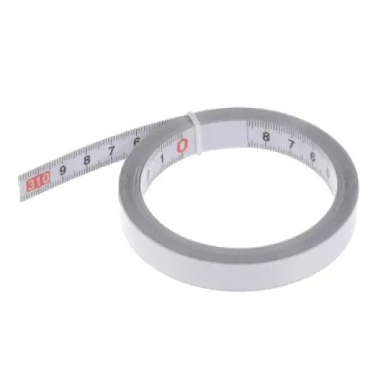 Unique Bargains Nylon-Coated Steel Metric Scale Right to Left Read Adhesive Tape Measure White image {6}
