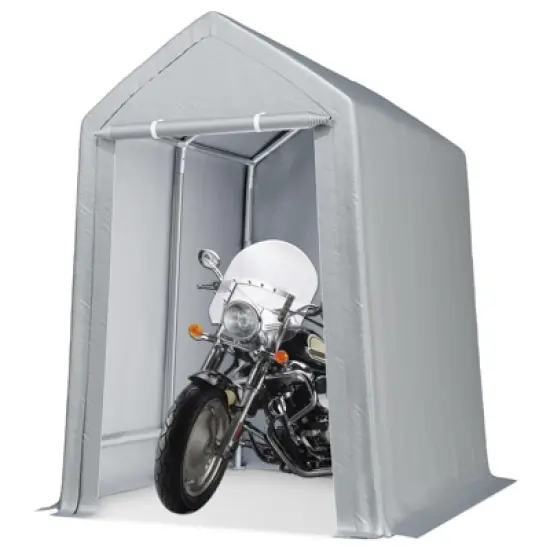 Portable Shed Outdoor Motorcycle Covers Storage Shelter,Heavy Duty Storage Shed,Waterproof Storage Tent Tarp Sheds with Roll-up Zipper Door image {7}