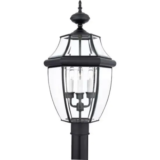 Quoizel Lighting Newbury 3 - Light Post Light in  Mystic Black image {2}