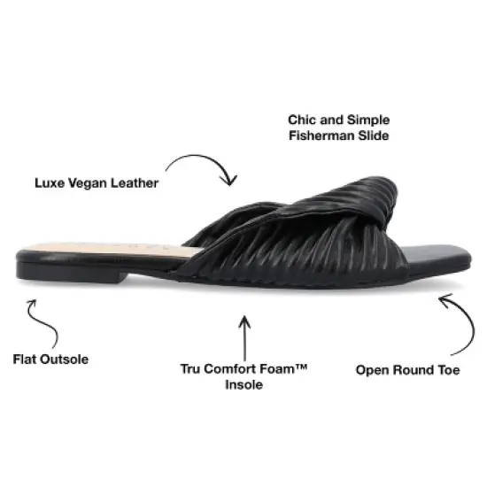 Journee Collection Womens Emalynn Tru Comfort Foam Slip On Slide Flat Sandals image {7}