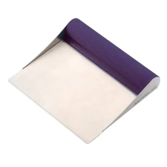 Rachael Ray Stainless Steel Bench Scrape - Purple: Kitchen Food Scraper with Soft-Grip Handle, Dishwasher-Safe image {2}