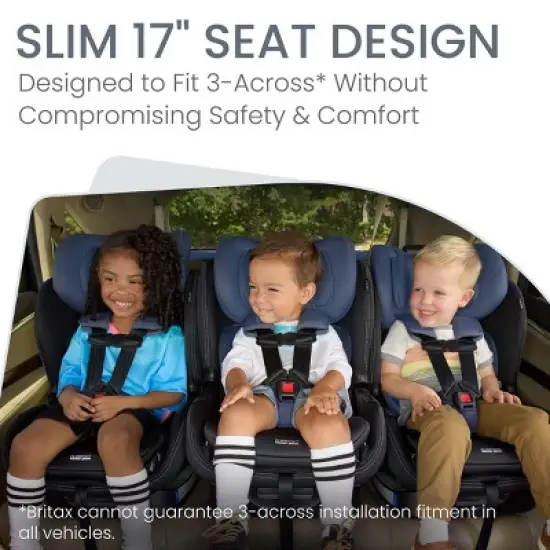 Britax Poplar S Convertible Car Seat - Slim 17" Design - ClickTight Technology - Arctic Onyx image {4}