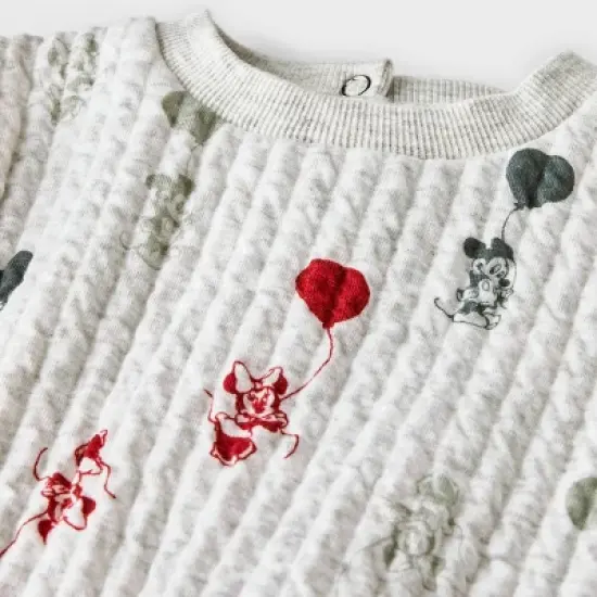 Baby Boys' Disney Mickey Mouse & Friends Ribbed Top and Bottom Set - Gray image {2}