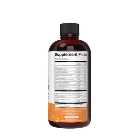 MaryRuth's Liquid Morning Vegan Multivitamin + Hair Growth - Peach Mango - 15.2oz image {1}