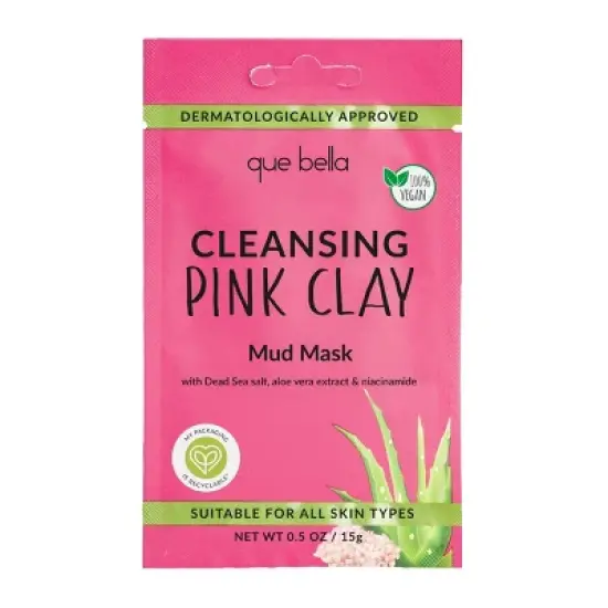 Que Bella Cleansing Pink Clay Mud Mask - 0.5oz image {8}