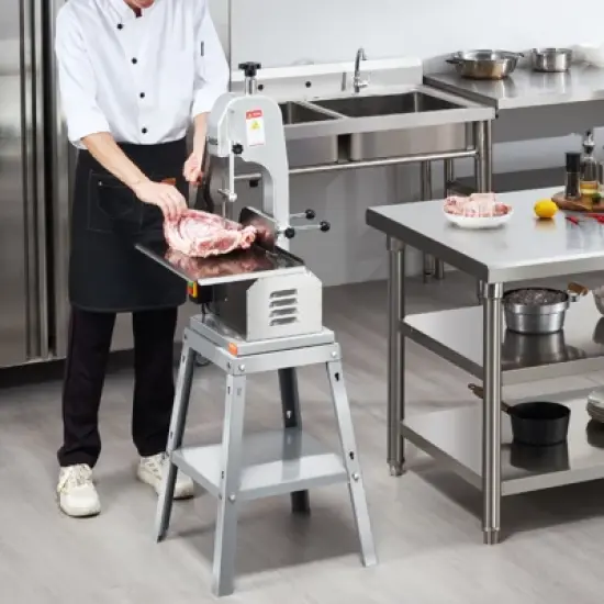 VEVOR Electric Meat Saw, 850W Stainless Vertical Cutter, 19.1"x15" Workbench, 7.09" Cutting Thickness, Includes 5 Blades image {1}