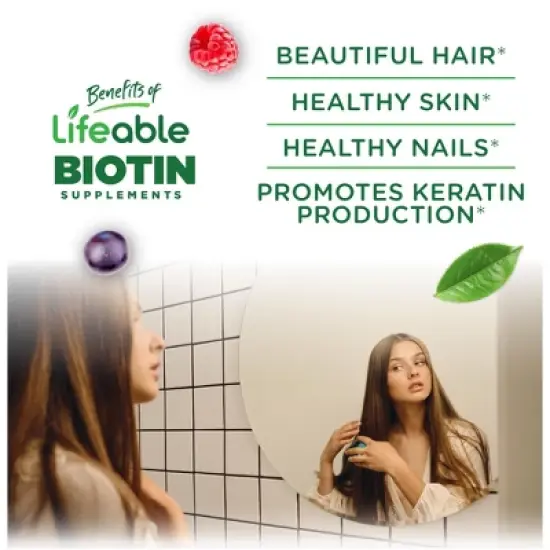 Lifeable Biotin 10,000 mcg - Teens - 90 Gummies image {2}