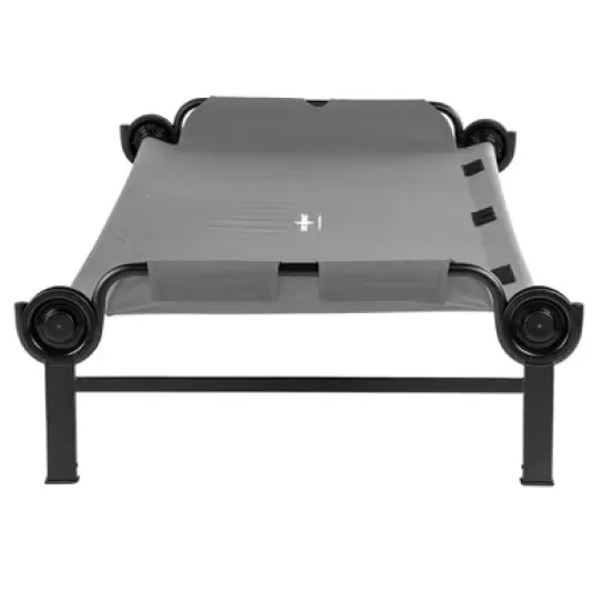 Disc-O-Bed XL Outdoor Modular 1 Person Single Camping Cot Portable Bed with 2 Height Options for Adults, Sleep Solution for Tents, Grey image {2}