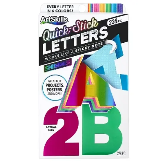ArtSkills Quick Stick Shimmer Letters 228pc image {7}