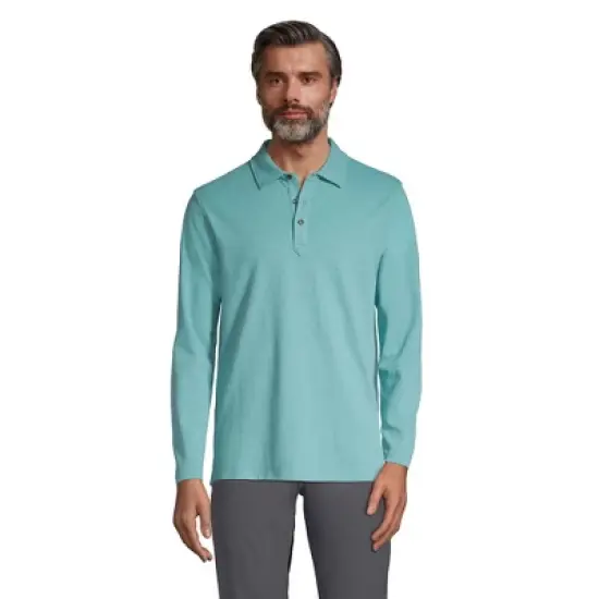 Lands' End Men's Long Sleeve Coolmax Mesh Polo image {4}