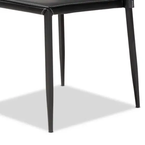 Set of 4 Pascha Modern and Contemporary Faux Leather Upholstered Dining Chairs - Baxton Studio image {1}