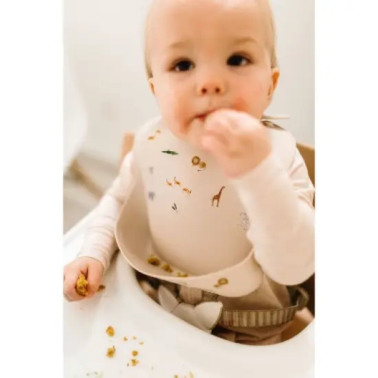 Loulou Lollipop Silicone Printed Bib - Safari image {3}