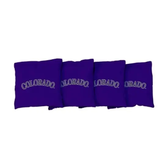 MLB Colorado Rockies Corn-Filled Cornhole Bags Purple - 4pk image {1}