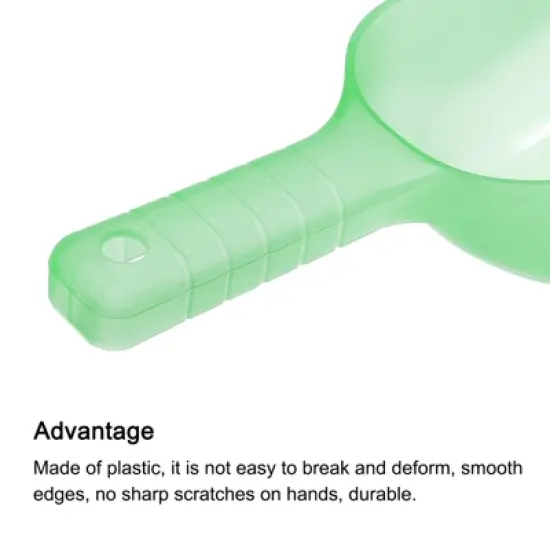 Unique Bargains Plastic Multi-functional Durable Kitchen Maker Ice Scoop 12oz Green 1 Pc image {3}