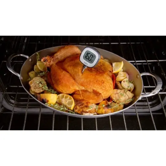 OXO Digital Instant Read Thermometer: Quick Read Cooking Tool, Stainless Steel, -22 to 302&deg;F, Includes Storage Sleeve image {8}