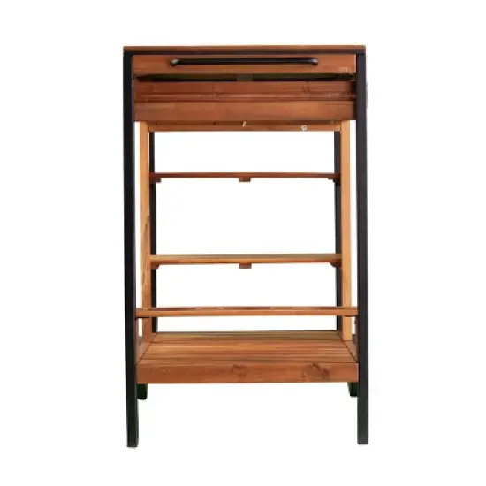 Murcott Outdoor Bar Cart - Natural - SEI image {3}