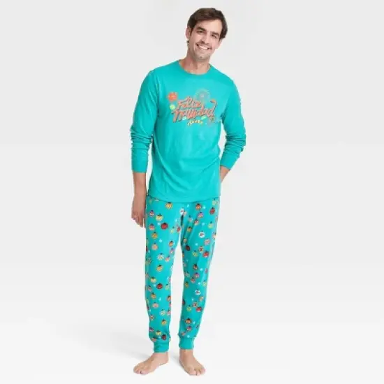 Men's Feliz Navidad Matching Family Pajama Set - Wondershop&trade; with Dia Pacheco Blue image {3}