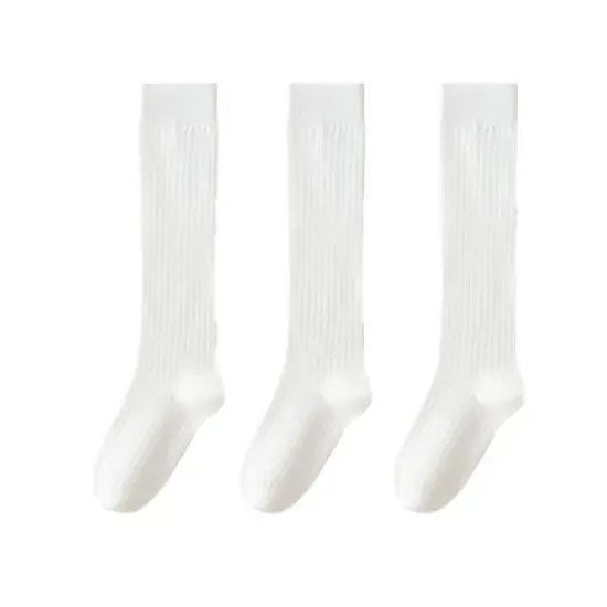 Anna-Kaci Women's 3-Pack Ribbed Knee High Compression Socks Seamless Toe Slim Fit Design image {9}