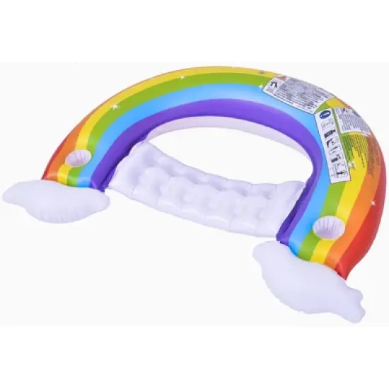 Pool Central 58" Inflatable Rainbow Swimming Pool Lounge Chair image {4}