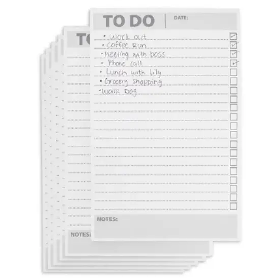 Paper Junkie 6 Pack To Do List Notepads, Daily Reminder Checklist (8.5 x 5.5 In, 60 Sheets Each) image {5}