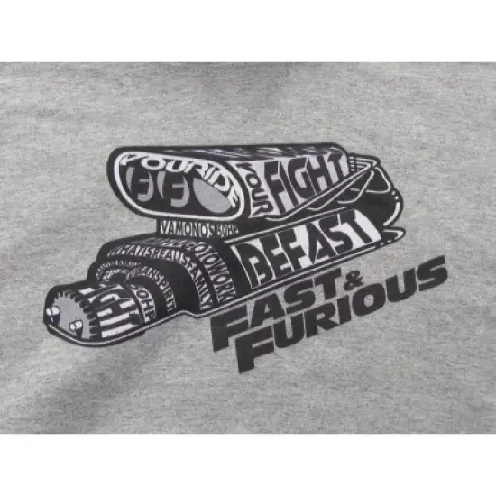 Fast & The Furious Franchise Graphic Print Design Men's Heather Grey Hoodie image {1}