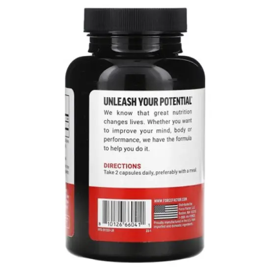 Force Factor L-Tyrosine, 500 mg, 120 Vegetable Capsules image {2}