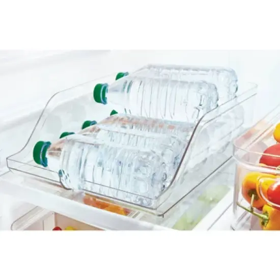 iDESIGN Crisp Plastic Refrigerator and Pantry Soda Bin Modular Stacking Food Storage Box Clear: Kitchen Cabinet Organizer image {4}
