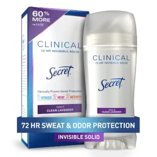 Secret Clinical Strength Invisible Solid Antiperspirant & Deodorant for Women - Clean Lavender - 2.6oz image {10}