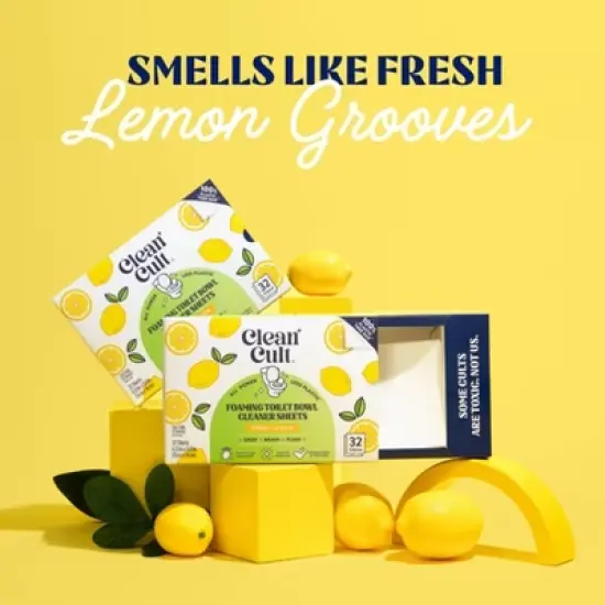 Cleancult Toilet Bowl Cleaner Sheets - Fresh Lemon - 32ct image {6}