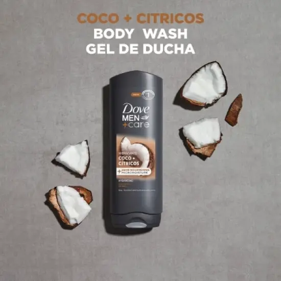 Dove Men+Care Coconut and Citrus Body Wash & Face Wash - Coco + C&iacute;tricos - 18 fl oz image {3}