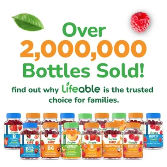 Lifeable - Ashwagandha + Ginseng & Lemon Balm - Adult - 60 Gummies image {4}