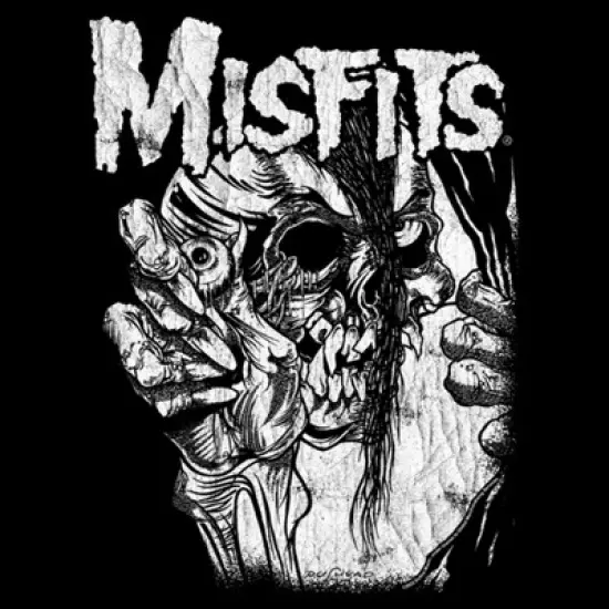 Junior's Misfits Distressed Eye Skull T-Shirt image {1}