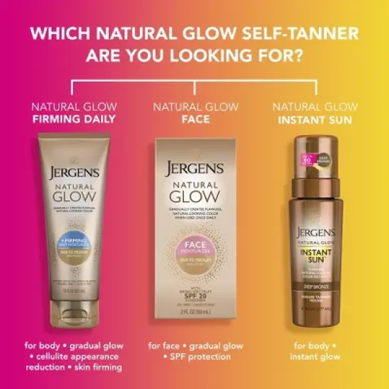 Jergens Natural Glow Face Moisturizer Self Tanner Daily Sunscreen - SPF 20 - 2 fl oz image {7}