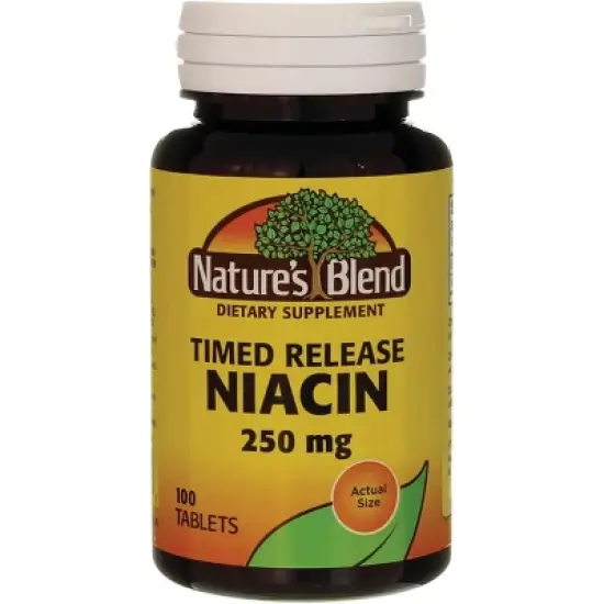 Nature's Blend Timed Release Niacin 250 mg 100 Tablets image {2}
